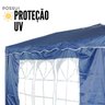 Tenda Gazebo Articulada 3x3 M com 2 Paredes Alumínio Barraca Praia Camping Sanfonada Bolsa Importway - 3
