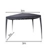 Tenda Gazebo Articulada 3x3 M com 2 Paredes Alumínio Barraca Praia Camping Sanfonada Bolsa Importway - 2
