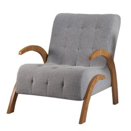 Poltrona malvie Mel/linho Inox - 2
