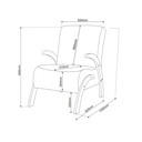 Ver imagem 5 de Poltrona malvie Mel/linho Inox - Casa Giulia