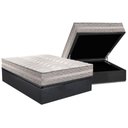 Ver imagem 1 de Conjunto Box Baú Casal: Colchão Molas Paropas D28 - Master Prata Double Face 25 + Base Crc Suede
