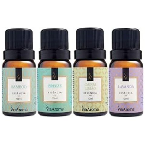 Kit 4 Essências Mais Vendidas Via Aroma 10ml