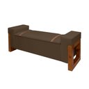Ver imagem 1 de Recamier Baú Pés em Madeira Cama Casal 1,30m Retro Premium Estofado Estilo Decorativo Cor Marrom
