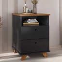 Ver imagem 2 de Kit 02 Gaveteiros para Escritório Home Office 2 Gavetas Diem A02 Freijó Preto - Lyam Decor