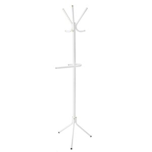 Cabideiro de Chão Para Roupas Casa Quarto Escritório Moderno 8 Ganchos Cabides Mancebo Branco
