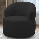 Ver imagem 7 de Kit 2 Poltronas Giratórias Sala de Estar Living Orgânico Carmen F04 Veludo Preto - Lyam Decor