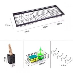 Escorredor Organizador de Louça Modular Suspenso Preto - 3
