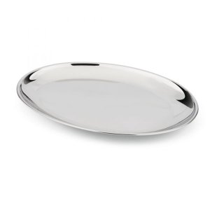 Travessa Oval Rasa Bar e Restaurante de Aço Inox James.f :45 Cm