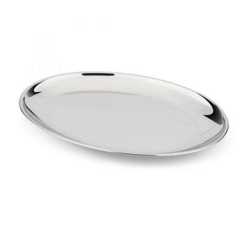 Travessa Oval Rasa Bar e Restaurante de Aço Inox James.f :45 Cm