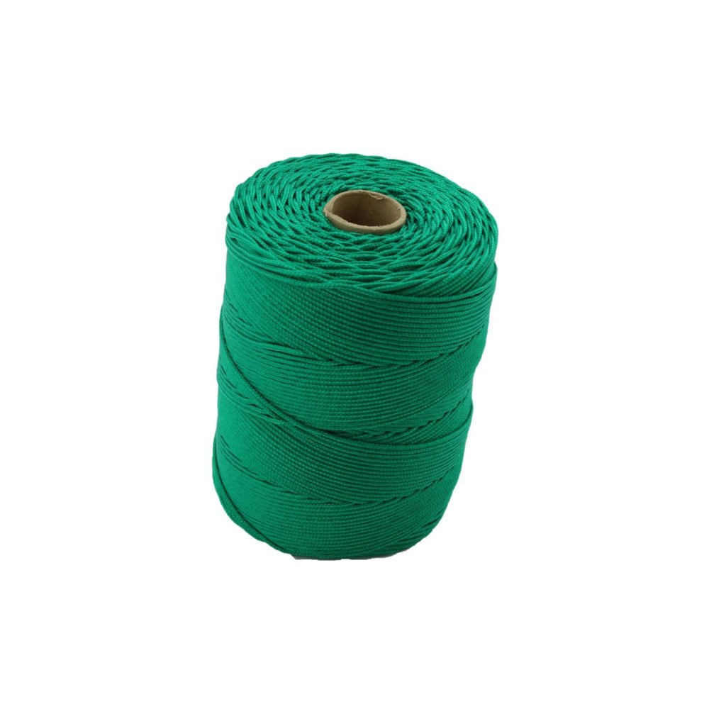 Rolo De Corda Trançada Em Polipropileno No Fio 2,5mm - 1kg:Verde - 2