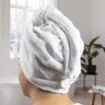 Touca Toalha de Secar Cabelo Pós Banho Prática Branca - 2