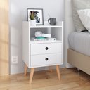 Ver imagem 3 de Cabeceira Solteiro 5 Módulos com Mesa de Cabeceira Dream Moderna para Quarto Completa