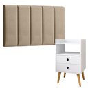 Ver imagem 2 de Cabeceira Solteiro 5 Módulos com Mesa de Cabeceira Dream Moderna para Quarto Completa