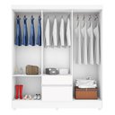 Ver imagem 7 de Kit Guarda Roupa Solteiro 6 Portas Flash Ii Cômoda Astral - Branco