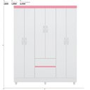 Ver imagem 4 de Kit Guarda Roupa Solteiro 6 Portas Flash Ii Cômoda Astral - Branco