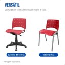 Ver imagem 4 de Encosto Cadeira Secretária Plástico Vermelho/cereja