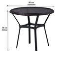 Ver imagem 6 de Kit 6 Cadeiras Alumínio e Mesa Tampo Varanda Jardim Piscina Preto