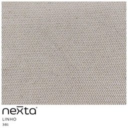 Poltrona Clássica Toscana Pés Manu Linho Bege Mesclado - Nexta Casa - 3