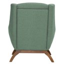 Ver imagem 2 de Kit 2 Poltronas Vittória em Linho Mescla Verde e Base de Madeira - Larbelle
