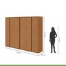 Guarda-roupa Casal Leder 6 Portas 100% MDF - 8