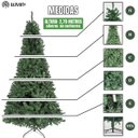 Ver imagem 3 de Árvore de Natal Pinheiro Luxo 2,70m 2000 Galhos Tradicional Verde Premium Grande Cheia Luvinco