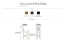 Ver imagem 7 de Banqueta Medalhão - Preto Provençal - Datelli Design