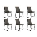Ver imagem 1 de Kit 6 Cadeiras Sala Jantar Lira 1752 6 Uni Preto/grafite - Preto - Carraro