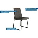 Ver imagem 2 de Kit 6 Cadeiras Sala Jantar Lira 1752 6 Uni Preto/grafite - Preto - Carraro