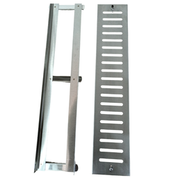 Grelha Ralo Linear Abre Fecha 10x50 Inox 304 com Suporte ( 10cm x 50cm) - 5