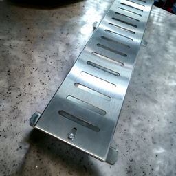 Grelha Ralo Linear Abre Fecha 10x50 Inox 304 com Suporte ( 10cm x 50cm) - 4