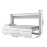 Cama De Parede Dobrável Solteiro Horizontal Framar Branco Com Colchão Probel D20 - 4
