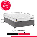 Ver imagem 2 de Cama Box Baú Casal Cinza + Colchão Life D33 Pillow Top 61x138x188cm Branco - e-Shop Casa