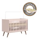 Ver imagem 2 de Berço Qencanto Retrô Qmovi Rosa + Colchão Gazin