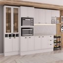 Ver imagem 1 de Cozinha Completa Milla Smooth 14 Portas 3 Gavetas MDF 320cm Móveis Carraro