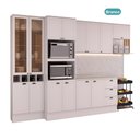 Ver imagem 5 de Cozinha Completa Milla Smooth 14 Portas 3 Gavetas MDF 320cm Móveis Carraro
