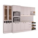 Ver imagem 3 de Cozinha Completa Milla Smooth 14 Portas 3 Gavetas MDF 320cm Móveis Carraro