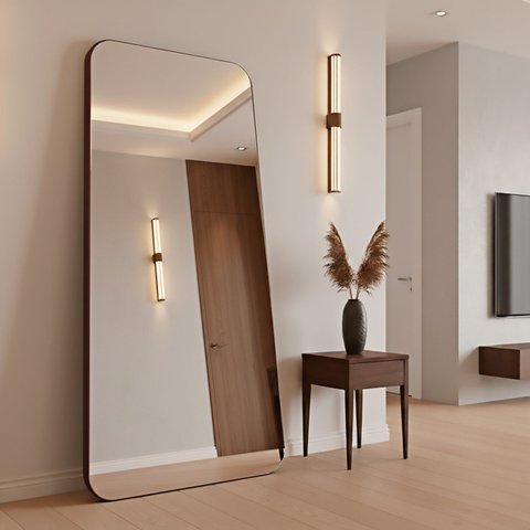 Espelho Corino 180x90cm Orgânico Bahrein Yescasa