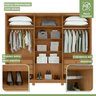 Guarda-roupa Casal Leder 6 Portas com Pés 100% MDF - 6