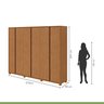 Guarda-roupa Casal Leder 6 Portas com Pés 100% MDF - 7
