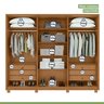 Guarda-roupa Casal Leder 6 Portas com Pés 100% MDF - 8