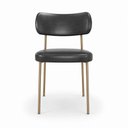 Ver imagem 7 de Kit 4 Cadeiras Sala de Jantar Lisa Pés Champanhe PU Preto m² - Monari Design