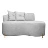 Conjunto para Sala Sofá Namoradeira e Poltrona Grécia Conceito Orgânico Bouclê Cinza Sofa Store - 2
