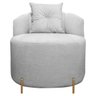Conjunto para Sala Sofá Namoradeira e Poltrona Grécia Conceito Orgânico Bouclê Cinza Sofa Store - 5