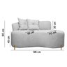 Conjunto para Sala Sofá Namoradeira e Poltrona Grécia Conceito Orgânico Bouclê Cinza Sofa Store - 4