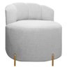 Conjunto para Sala Sofá Namoradeira e Poltrona Grécia Conceito Orgânico Bouclê Cinza Sofa Store - 6