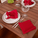 Ver imagem 2 de Kit 8 Guardanapos de Pano Tecido Oxford Liso 35 X 35cm Natal Vermelho