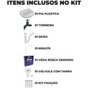 Ver imagem 5 de Pia Lavatório Banheiro 8L + Torneira Reforçada + Sifão Universal + Engate Flexível + Veda Rosca