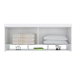 Módulo de Quarto Armário Ponte Aéreo Casal Módena c/ 4 Portas Branco - Demóbile - 5 Módulo de Quarto Armário Ponte Aéreo Casal Módena c/ 4 Portas Branco - Demóbile - 5