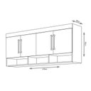 Ver imagem 3 de Módulo de Quarto Armário Ponte Aéreo Casal Módena c/ 4 Portas Branco - Demóbile