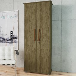 Armario Multiuso 2 Portas Com Chave CO78 Amendoa Wood MPRI - 2